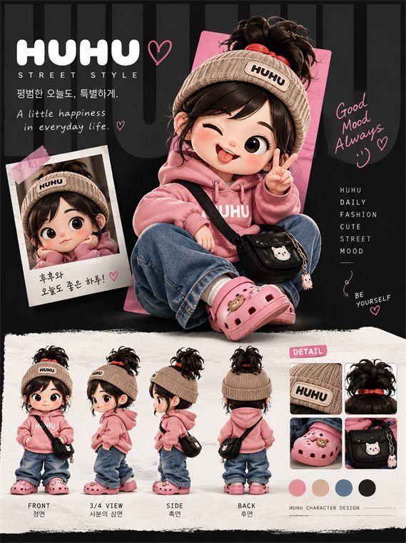 06 핑크 후디 · 비니